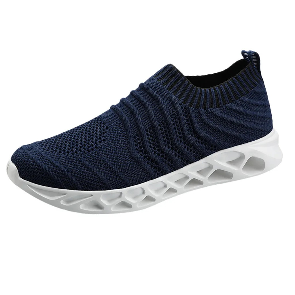 Мужские сетчатые кроссовки SAGACE черные и белые удобные легкие Нескользящие