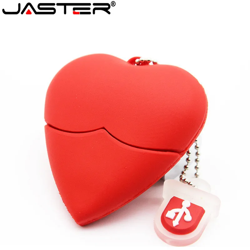 

JASTER cartoon 64GB cute Love heart usb Flash Drive 4GB 8GB 16GB 32GB Pendrive USB 2.0 Usb stick