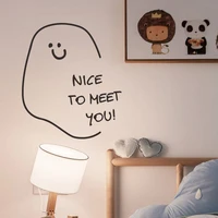 nice to meet you letter smiley wall sticker quotes stickers for bedroom living room home decorations wall art decals sticker