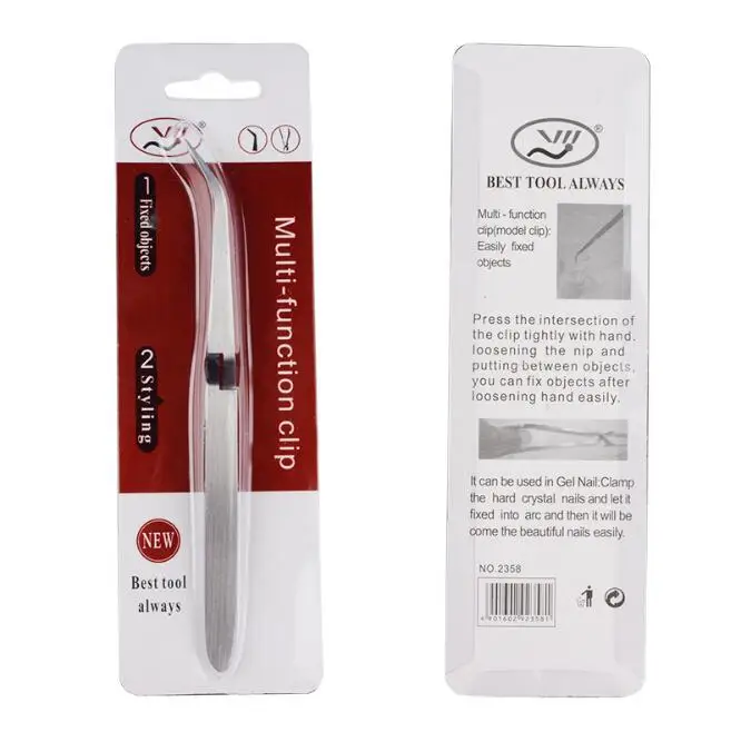 Пинцет для маникюра с кристаллами Многофункциональный УФ гель аппликатор