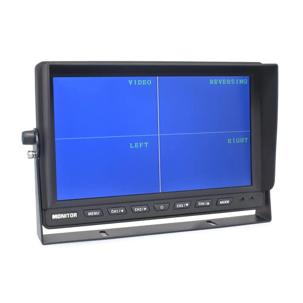 DIYKIT 4CH 10.1" 4 Split QUAD Car Monitor + x CCD IR Night Vision Rear View LED Camera for Truck Bus Reversing | Автомобили и
