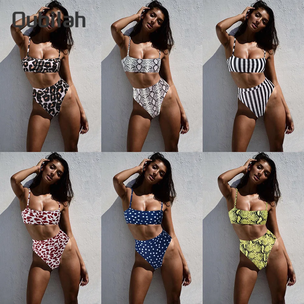 

Sexy Bikinis Solid Push Up Bikini 2021 Hot Sale Padded Bra Straps High Waist Swimsuit Female Swimwear Women Biquini Beachwear