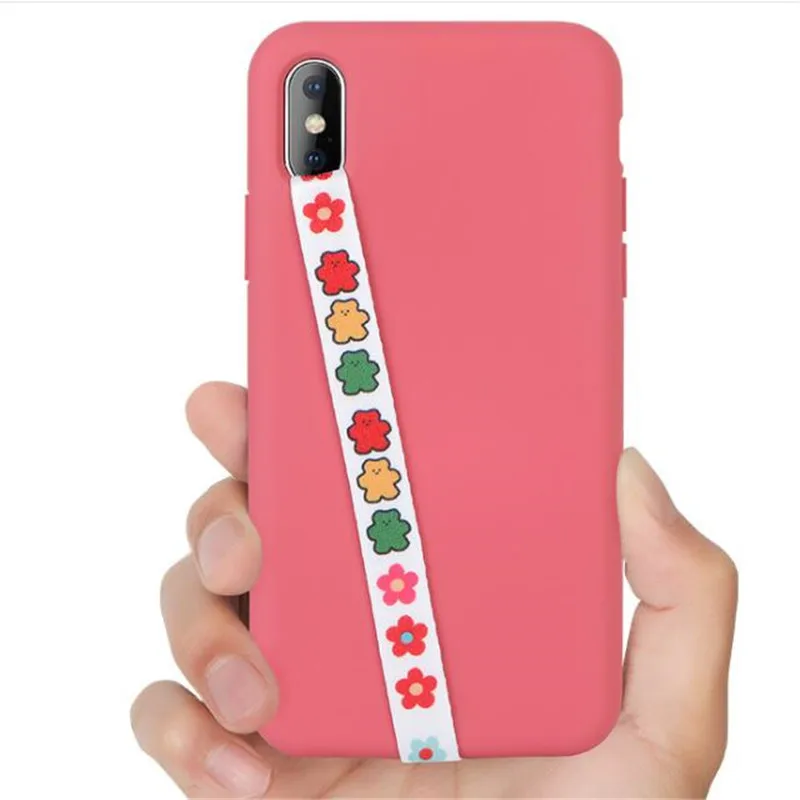 Mobile Phone Finger Holder Phone Sling PU Leather Grip One Hand Anti Slip Cartoon Phone Holder Secure Elastic Bandage Wristband