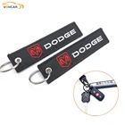 Автомобильный брелок для ключей с карабином для автомобиля DODGE, аксессуары для стайлинга автомобиля, ID значки, короткий шнурок