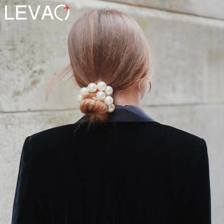 Levao 2019 новая женская мода трендовая широкая плетеная резинка для волос бархатные