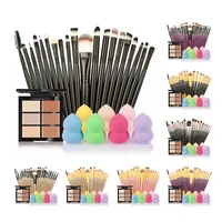 makeup brush set 6 color concealer palette maquiagem puff facial contour concealer cosmetic makeup tools wholesale