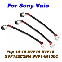 100pcs new dc power jack cable socket wire connector for sony vaio flip 14 15 svf14 svf15 svf152c29m svf14n100c