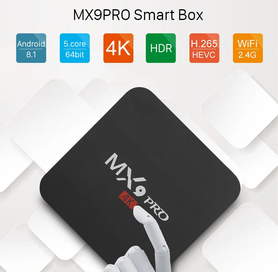 MX9 Pro Android tv Box RK3228A Cortex A53 1G 8G MX9pro Smart tv BOX Android 8,1 2,4G WiFi 4K медиаплеер PK H96 max телеприставка