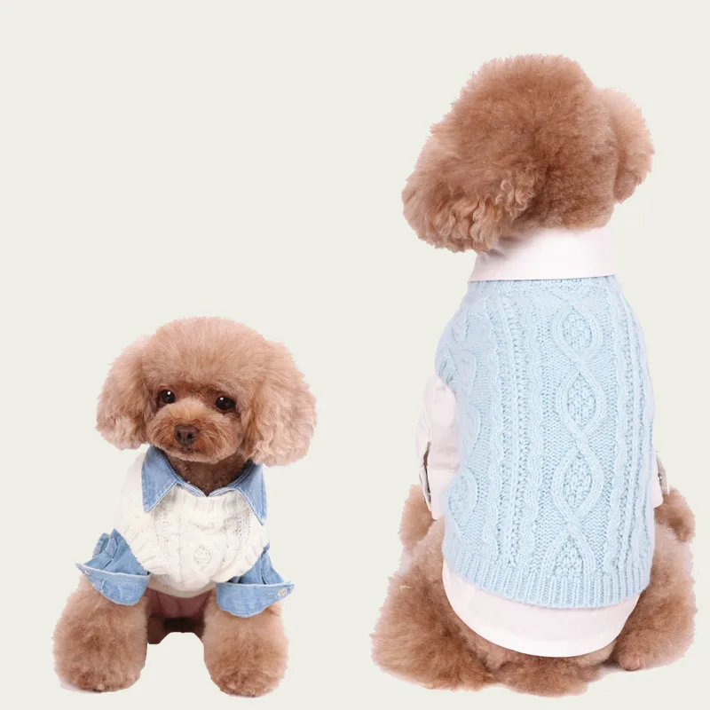 

Cat Sweater Coat Doggie Puppy Corgi Yorkshire Dog Clothes Winter Chihuahua Pomeranian Poodle Bichon Small Dogs Costume Clothing