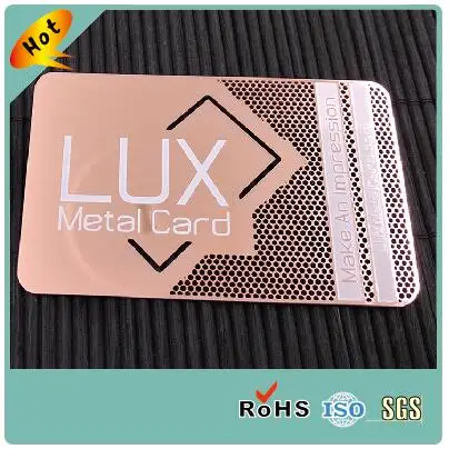 Wholesale cheap customized rose gold plating metal business name card