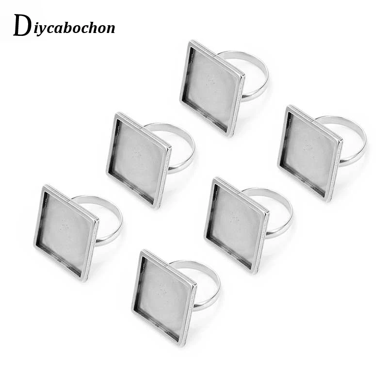 2 шт. кольца из нержавеющей стали базовые настройки модные ювелирные аксессуары