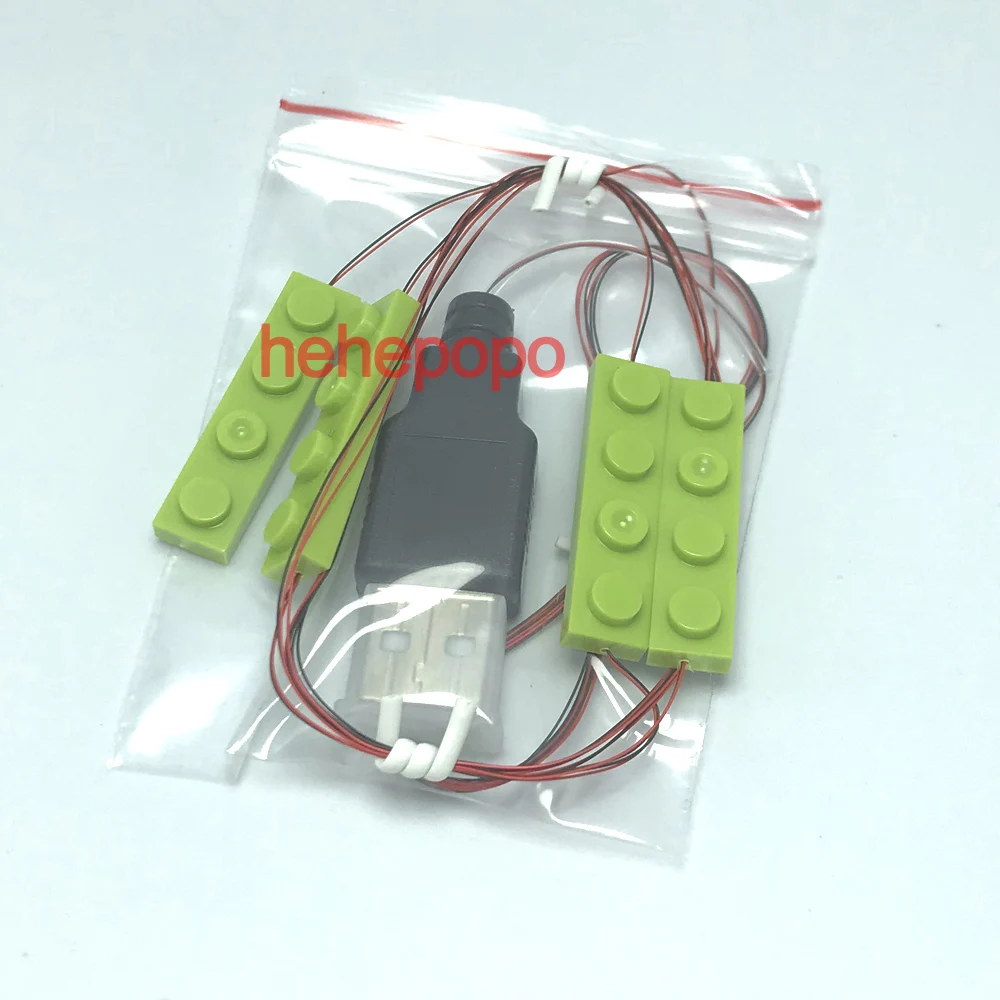 

5 Sets / Lot 6*1 Led Lighting Model Building Accessories Fixtures Bars Street View Lighting Compatible Mini Building Block