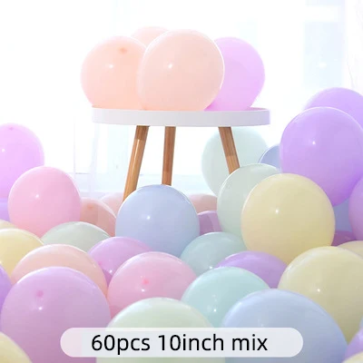 10inch 60pcs G 100 шт., воздушные шары в виде макарон, пастельные вечерние шары из латекса, гирлянда, яркие, для дня рождения, свадьбы, вечеринки, украшения, воздушные шары, Арка JL0137 - Цвет: 10inch 60pcs G