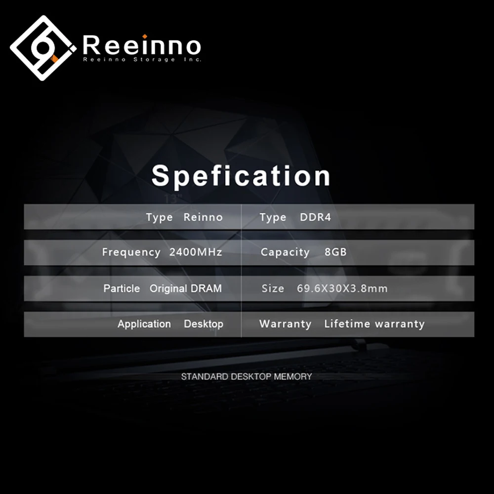 Reeinno Оперативная память DDR4 8 ГБ 4 2400 МГц 1 2 в NON-ECC 260 pin для ноутбука оперативная s