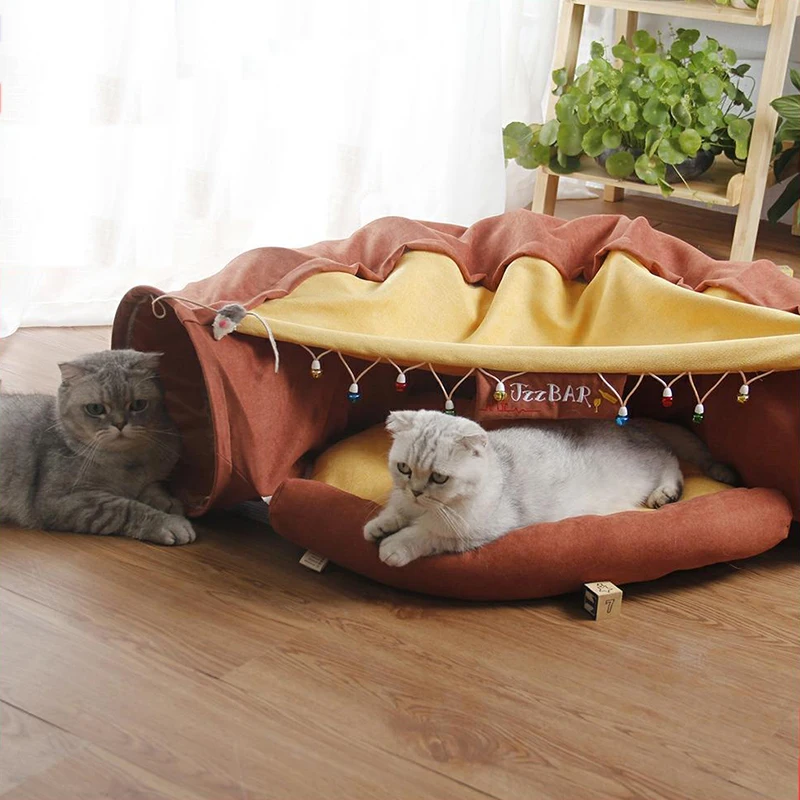 Домашнее животное кошка Хлоя кролик коврик туннелей детские подарки на открытом