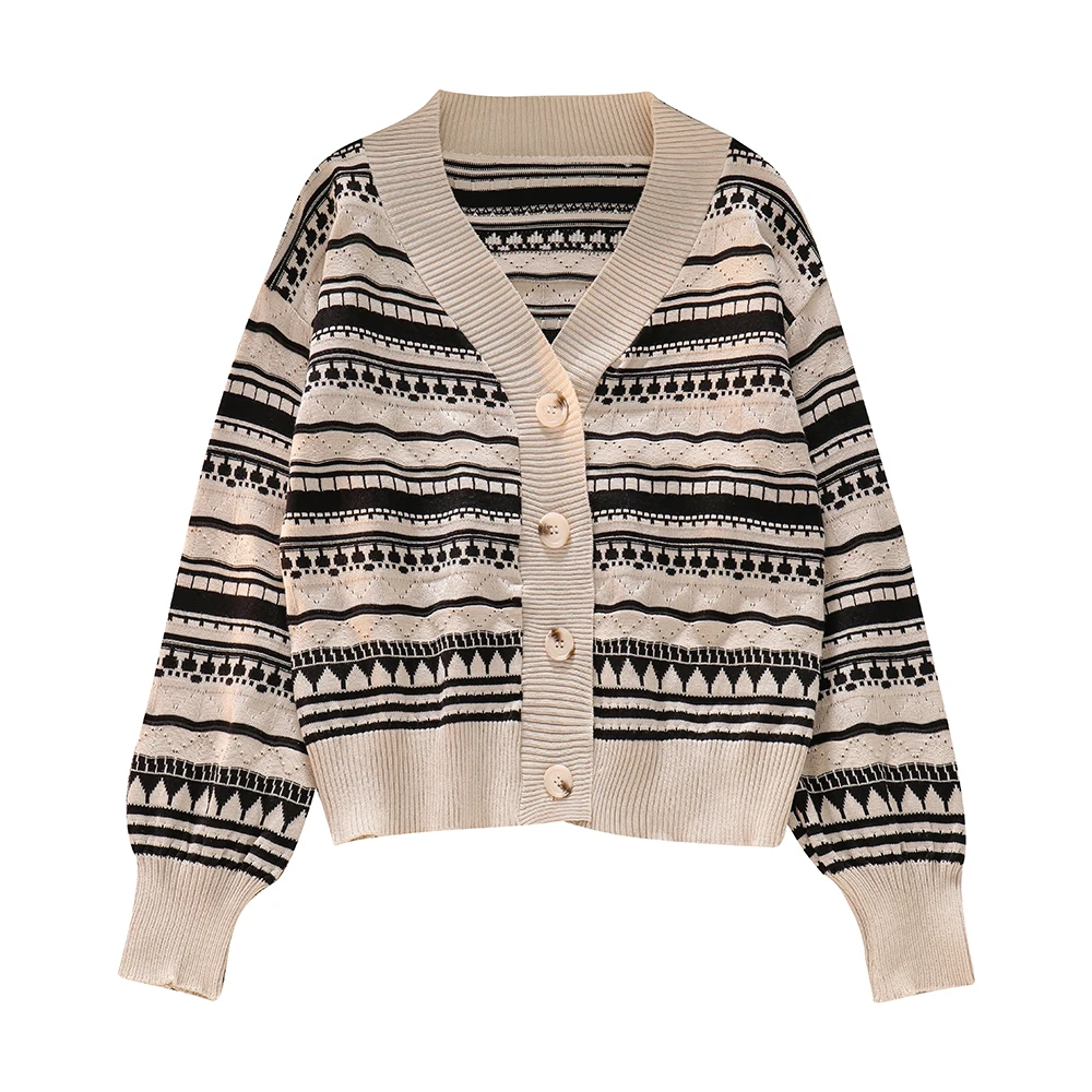 Недорогой Укороченный кардиган для женщин на весну лето осень 2021 Повседневный