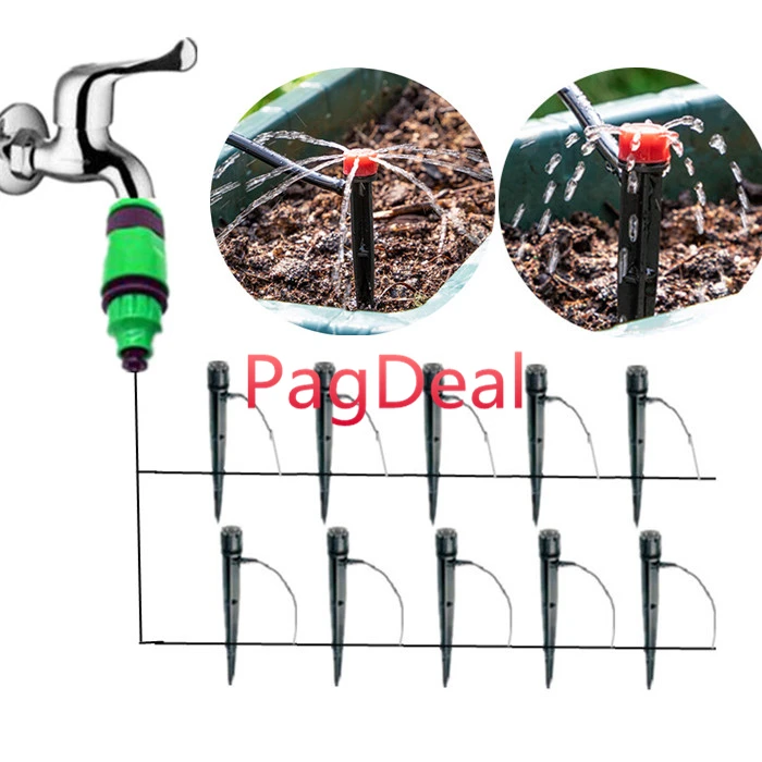 

20pcs Micro Garden Irrigation System 360 Full Circle Drip Sprinkler Plant Greenhouse Adjustable Watering Kits Free Shipping