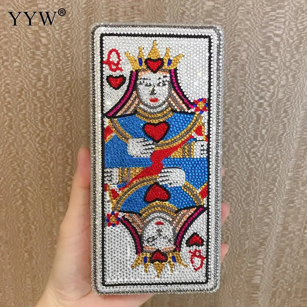 

Дизайнерский клатч с отделением для карт и игровых карт, клатч королевы, роскошные вечерние сумки, клатч 2021, кошелек для вечеринок, женская с...