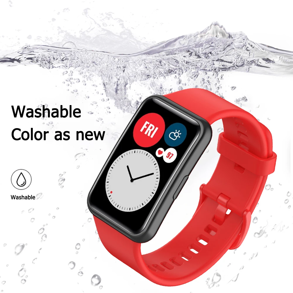 strap for huawei watch fit sport wrist band smart bracelet solid silicone replacement soft straps wearable devices supplies free global shipping