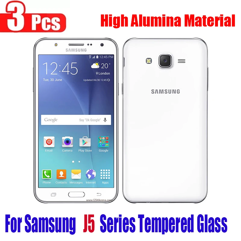 

3 шт. 9H закаленное стекло для Samsung Galaxy J5 2015 2016 2017 Prime J5Pro J500 J510 J530 E5 защита для экрана Защитная стеклянная пленка