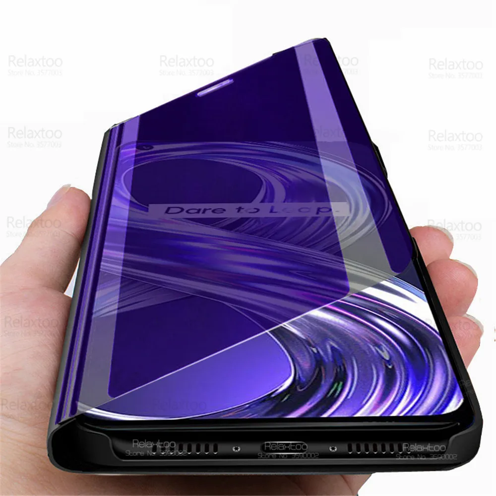 for realme 8i case smart mirror magnetic flip phone cover on real me reame 8 i realme8i rmx3151 stand protect shockproof fundas free global shipping