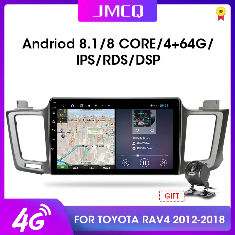 JMCQ 2din Android 9 0 автомобильное радио для Toyota RAV4 4 XA40 5 XA50 2012 2018 Мультимедиа Видео плеер