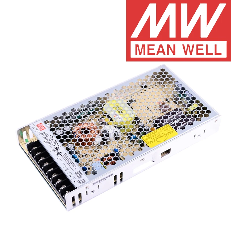 Импульсный источник питания 12V/17A/LRS-200-12 W DC с одним выходом Mean Well 204
