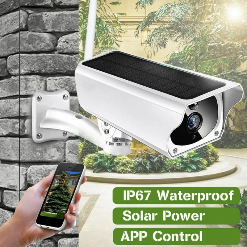 

Solar Power Battery Powered Free Cloud Storage 1080P WiFi IP Camera 4X Zoom 2-way Audio Wireless Outdoor PIR Motion Detection