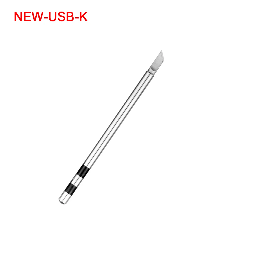 K Soldering Tip NEWACALOX USB 10 Вт DC5V паяльник 5 шт. нержавеющая сталь сварочные наконечники I/K/BCS/2C/2.4D специально для PX-988USB паяльник - Цвет: K Soldering Tip