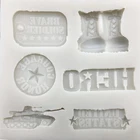 Силиконовая форма Танк военные сапоги армейская форма для выпечки шоколада, инструменты для украшения тортов из мастики