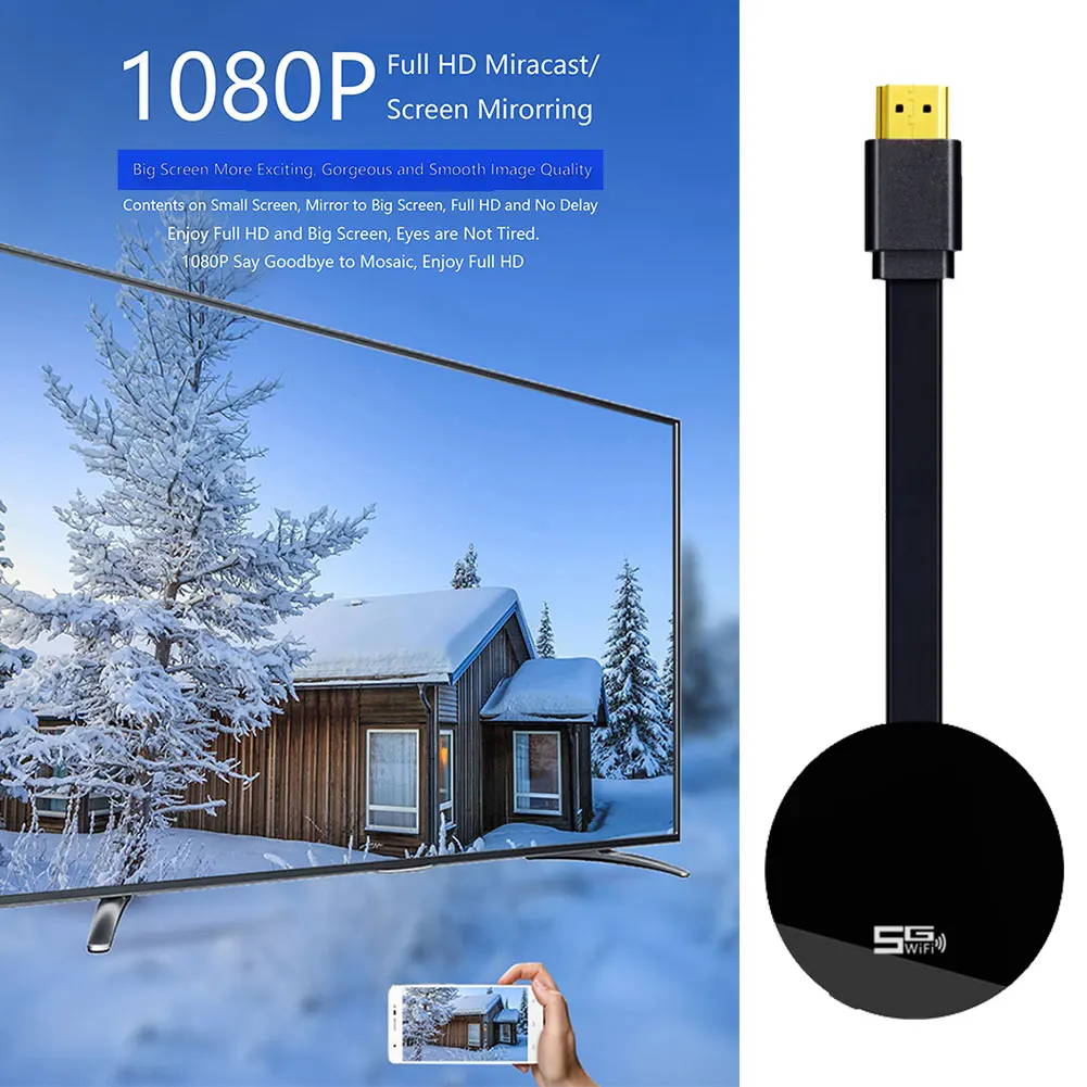 

G4 5G WiFi Display Receiver Wireless Dongle Wifi Wireless Screen Projector Miracast Airplay Media Stream HDTV Dongle