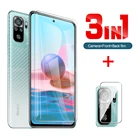 Защитное стекло 3 в 1 для Xiaomi Redmi Note 10 10s 10 pro 4G 5G 9 9A 9T 9S 9C NFC 9pro 8 8A 8T 8pro 7 7A 7s 7pro, гидравлическая пленка