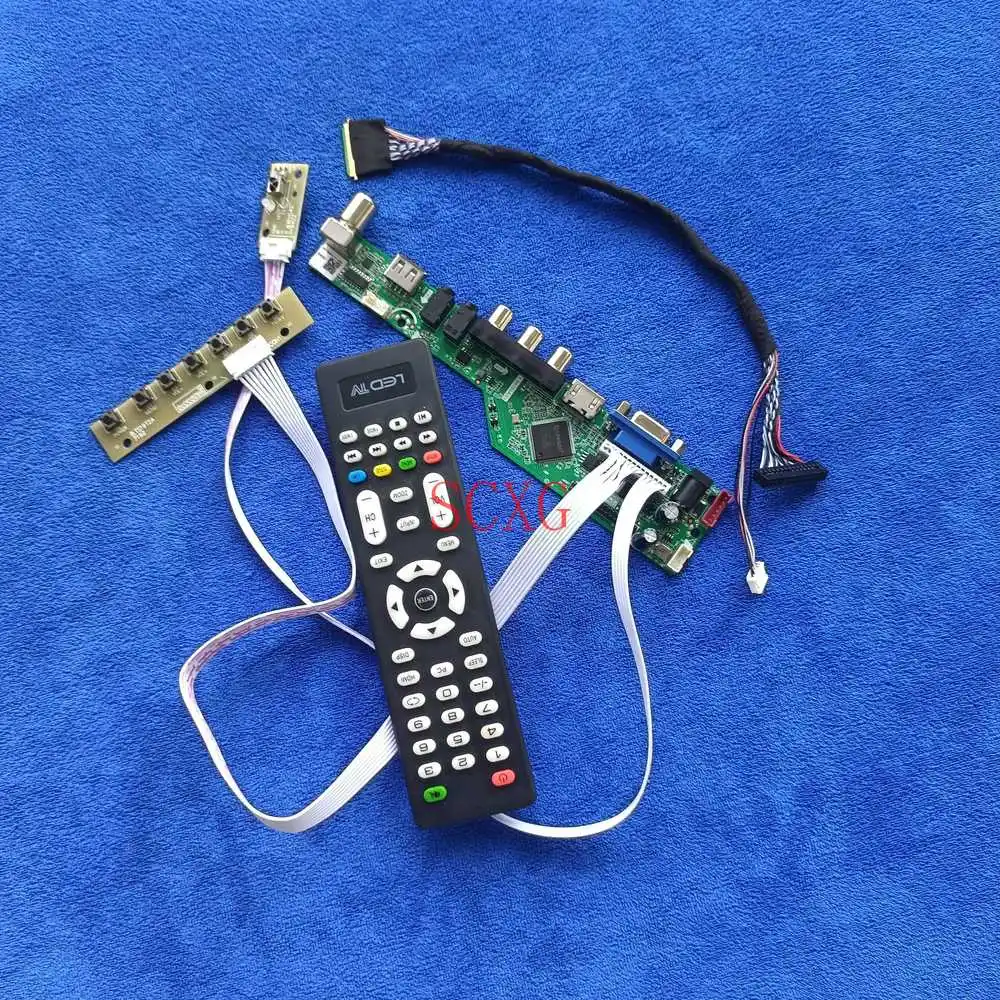 

Монитор управляющая плата AV VGA USB HDMI совместимых с 1366*768 WLED подходит LTN156AT27/LTN156AT29/LTN156AT30 Комплект сигнал аналогового 40-контактный LVDS
