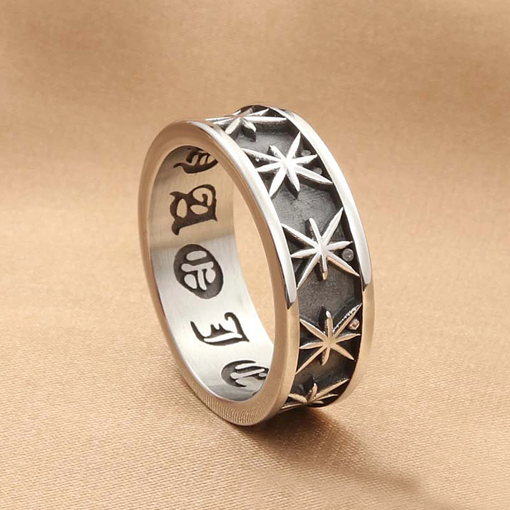 

Fashion Simple Compass Viking Ring Men Unique Hip Hop Stainless Steel Rune Ring Nordic Biker Amulet Jewelry Gift Wholesale