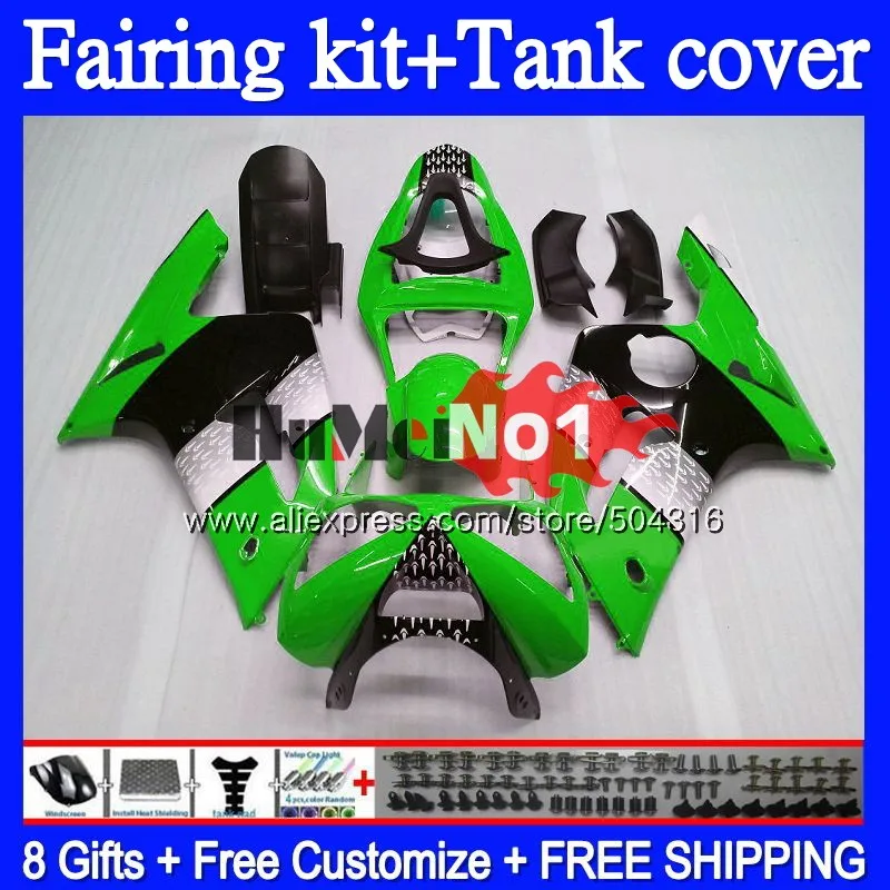 

Body For KAWASAKI ZX 6R 600 ZX 636 6 R 600CC Green Gloss 96MC.64 ZX-636 ZX-600 ZX600 ZX636 ZX-6R 2003 2004 ZX6R 03 04 Fairing