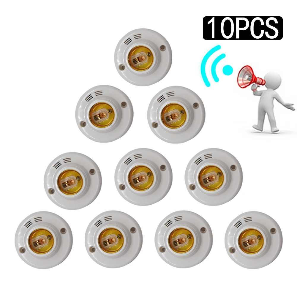 

10PCS E27 Mount Sound and Light Control Screw Cap Socket 220V White Ceiling Light Lamp Bulb Fixing Base Stand Light Bulb Holder