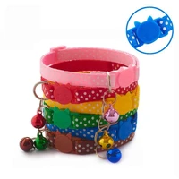 safety breakaway cat dog collar neck strap reflective nylon kitten puppy pet with colorful bell puppy leash accessories collar