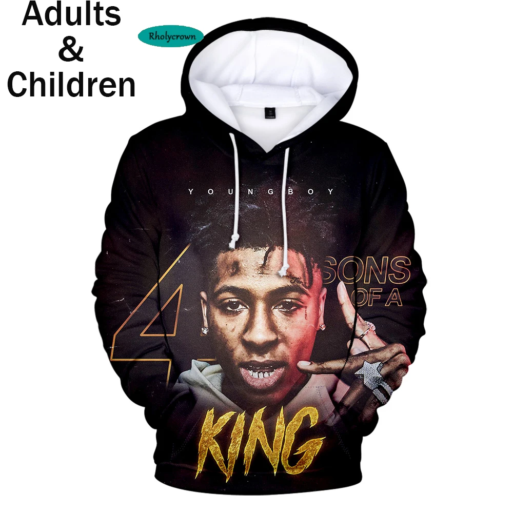 

2020 New Arrival Hooded 3D YoungBoy Never Broke Again Hoodies Men Sweatshirts Women Kids Casual Autumn Print Pullover Clothes