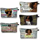 Мультяшный чехол для косметики с изображением афродевушек с надписью God IsFriends, женская сумка для хранения, портативные косметички, органайзеры, подарок