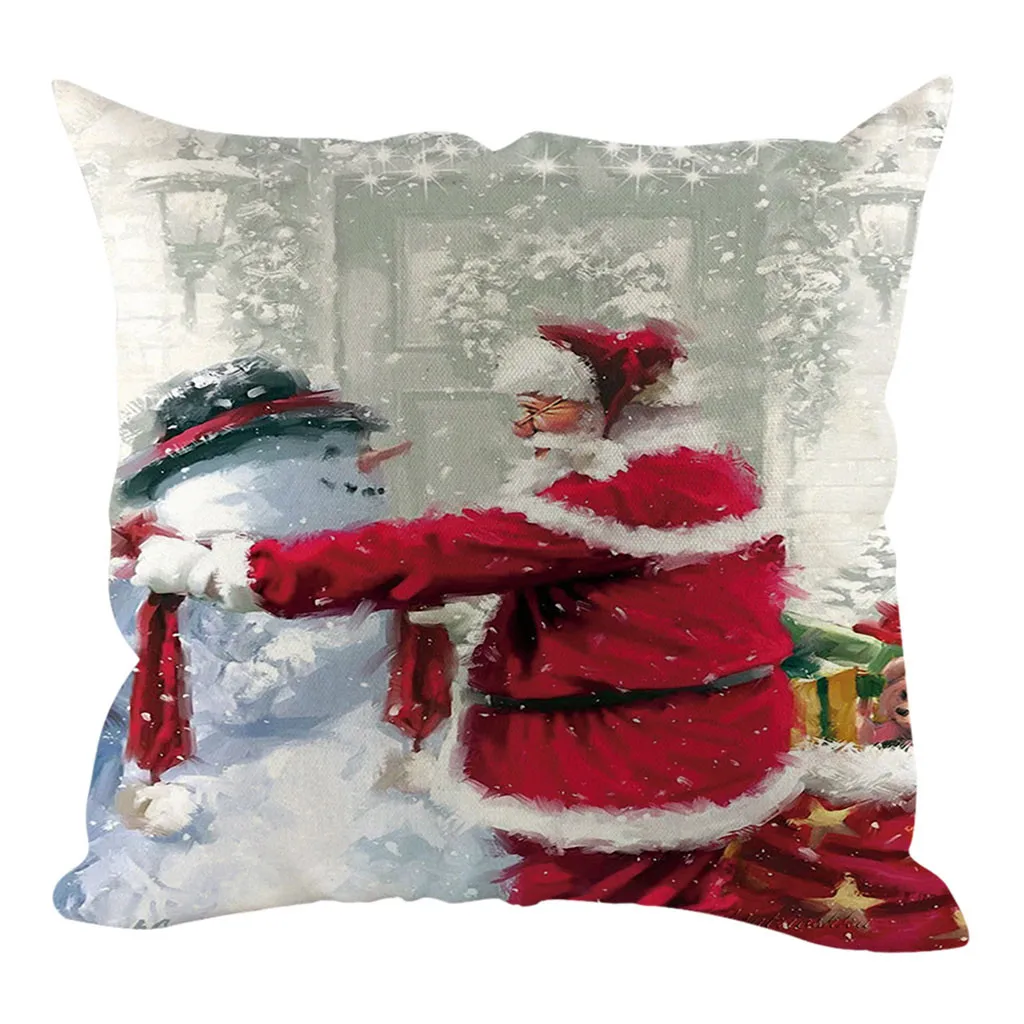 H Новые рождественские Чехлы для подушек декоративная подушка для дивана крышка украшение дома - Цвет: H
