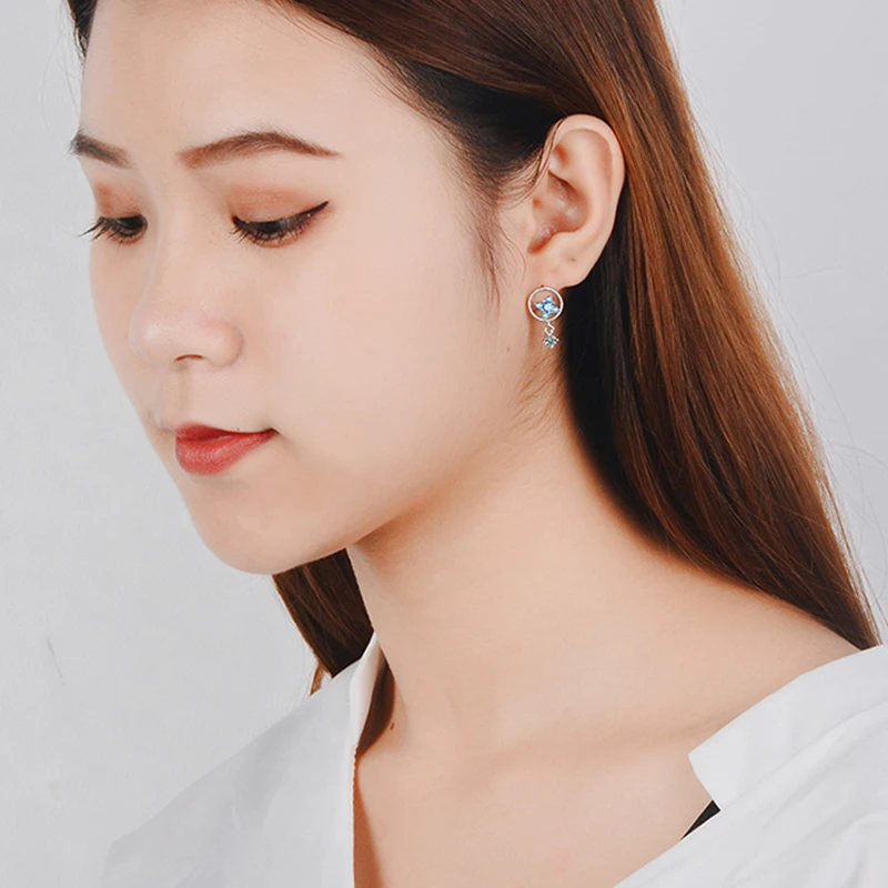 MEETSOFT серьги-подвески из стерлингового серебра 925 пробы предотвращающие аллергию