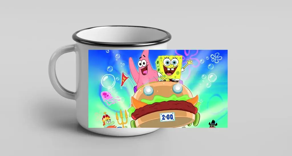 Кружка металлическая Губка Боб Квадратные Штаны № 18 | Дом и сад