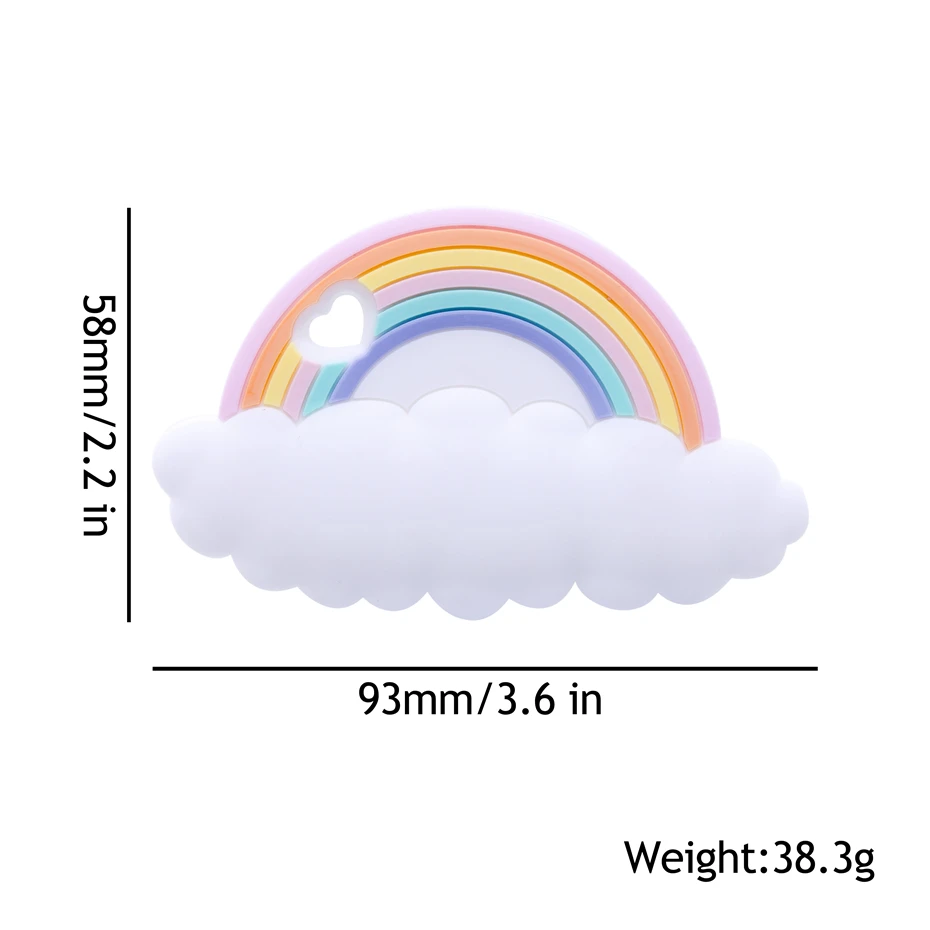 Cloud Bopobo, 1 шт., детский прорезыватель, силиконовый, кролик, пищевой, кролик, Прорезыватель для кормления, Прорезыватель для зубов, ожерелье, аксессуары, силиконовый Прорезыватель для животных - Цвет: Cloud