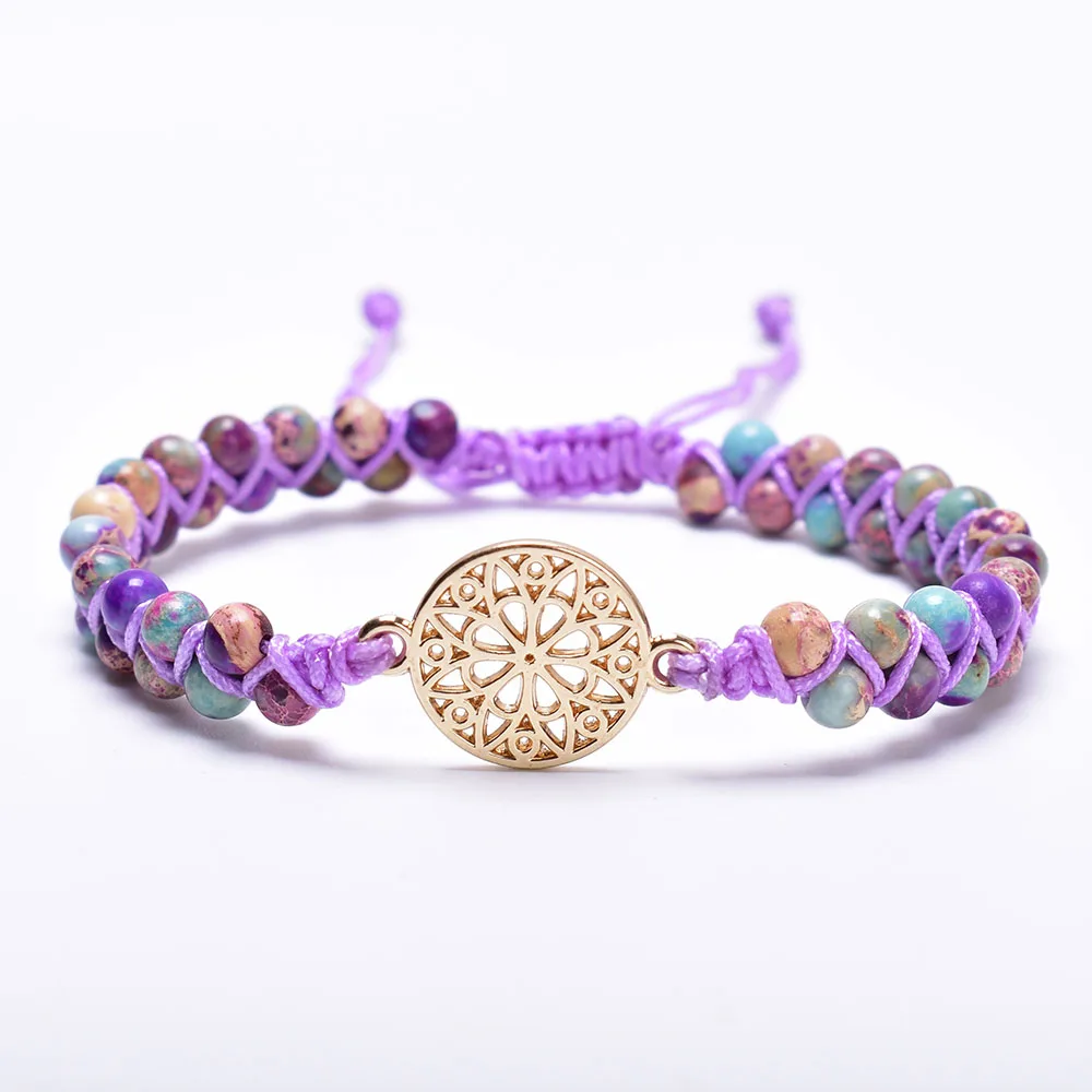 Женский браслет с подвеской в виде цветка | Украшения и аксессуары