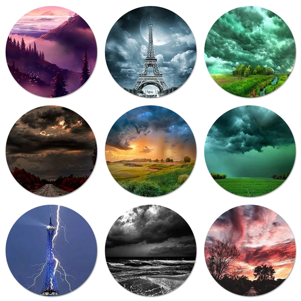 Значки с изображением темных облаков значки металлические для одежды рюкзака