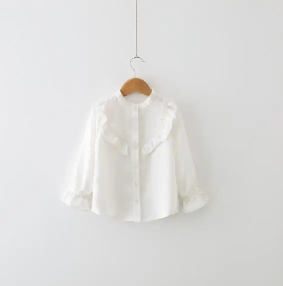 Женская Весенняя однобортная кружевная рубашка A16 с рукавами фонариками новинка