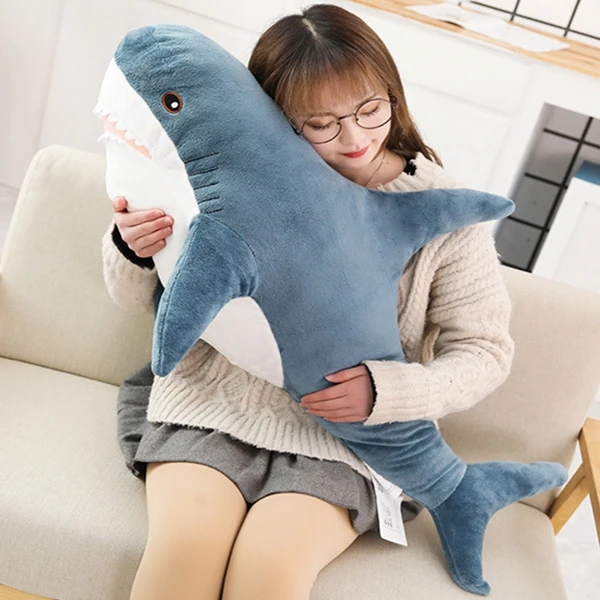 80 см Акула Мягкие игрушки для детей Новая креативная Кукла мультфильм kawaii