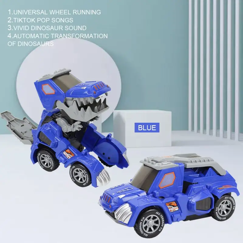 

Deformed dinosaur jeep light music universal children's electric toy car toys free shiping items