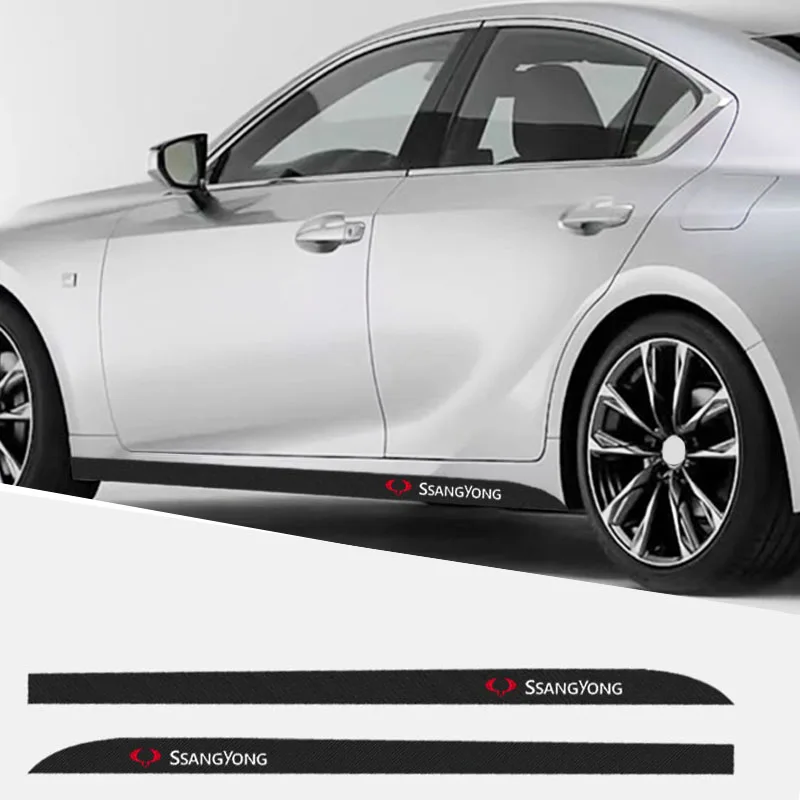 

2pcs Car Door Side Skirt Sill Stripe Body Decals Sticker for SsangYong Actyon Turismo Ssang Yong Rodius Rexton Korando Kyron