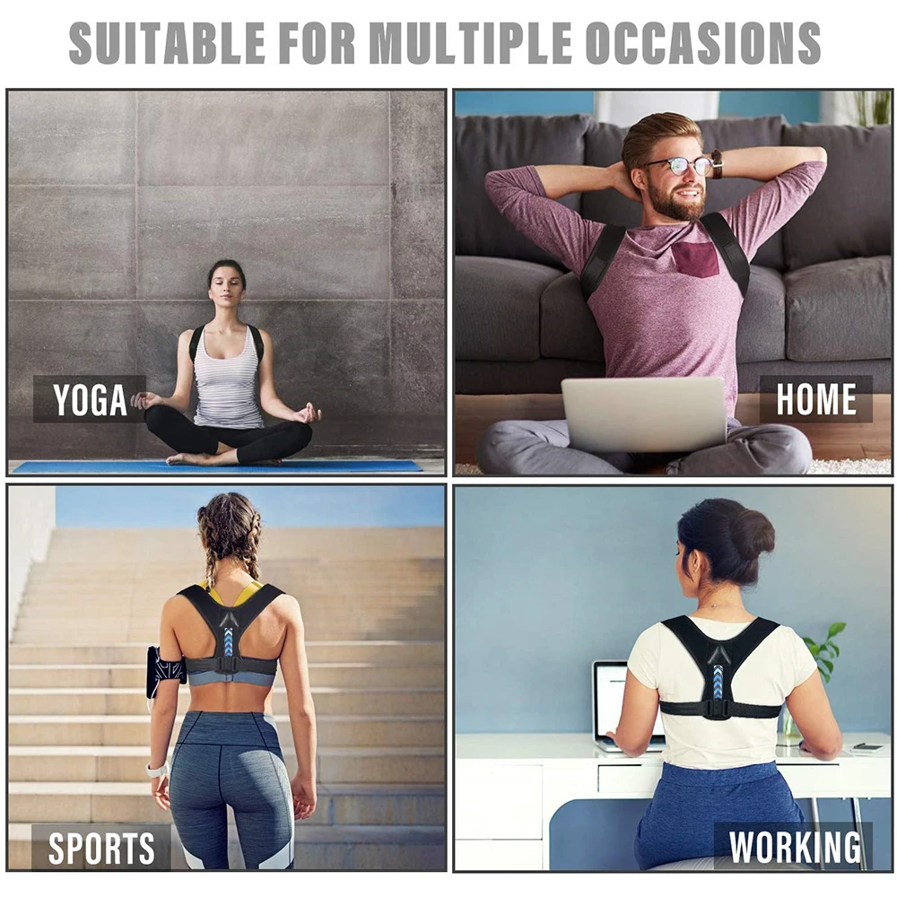 Регулируемый Корректор Осанки Спины ключицы позвоночника спины плеча Опора